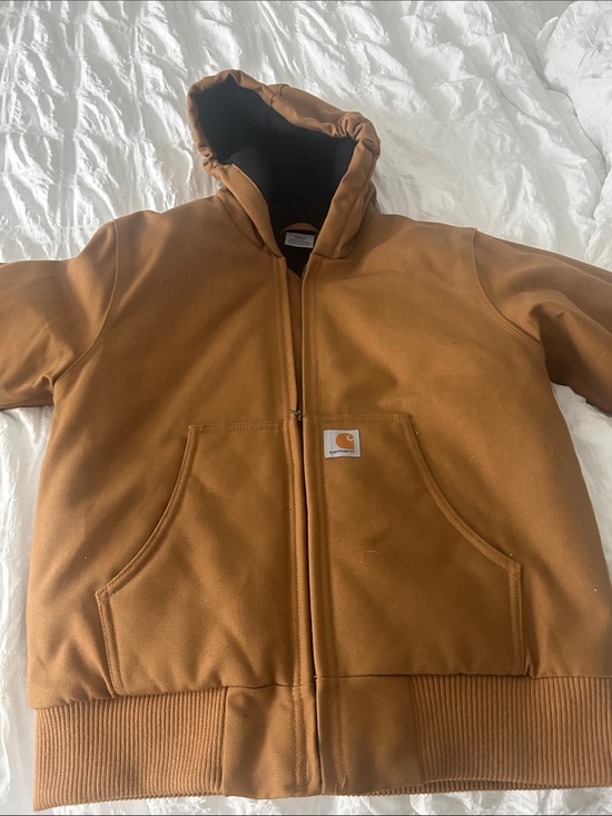 Carhartt Other - Carhartt Brown Zip-Up Hooded Work Jacket